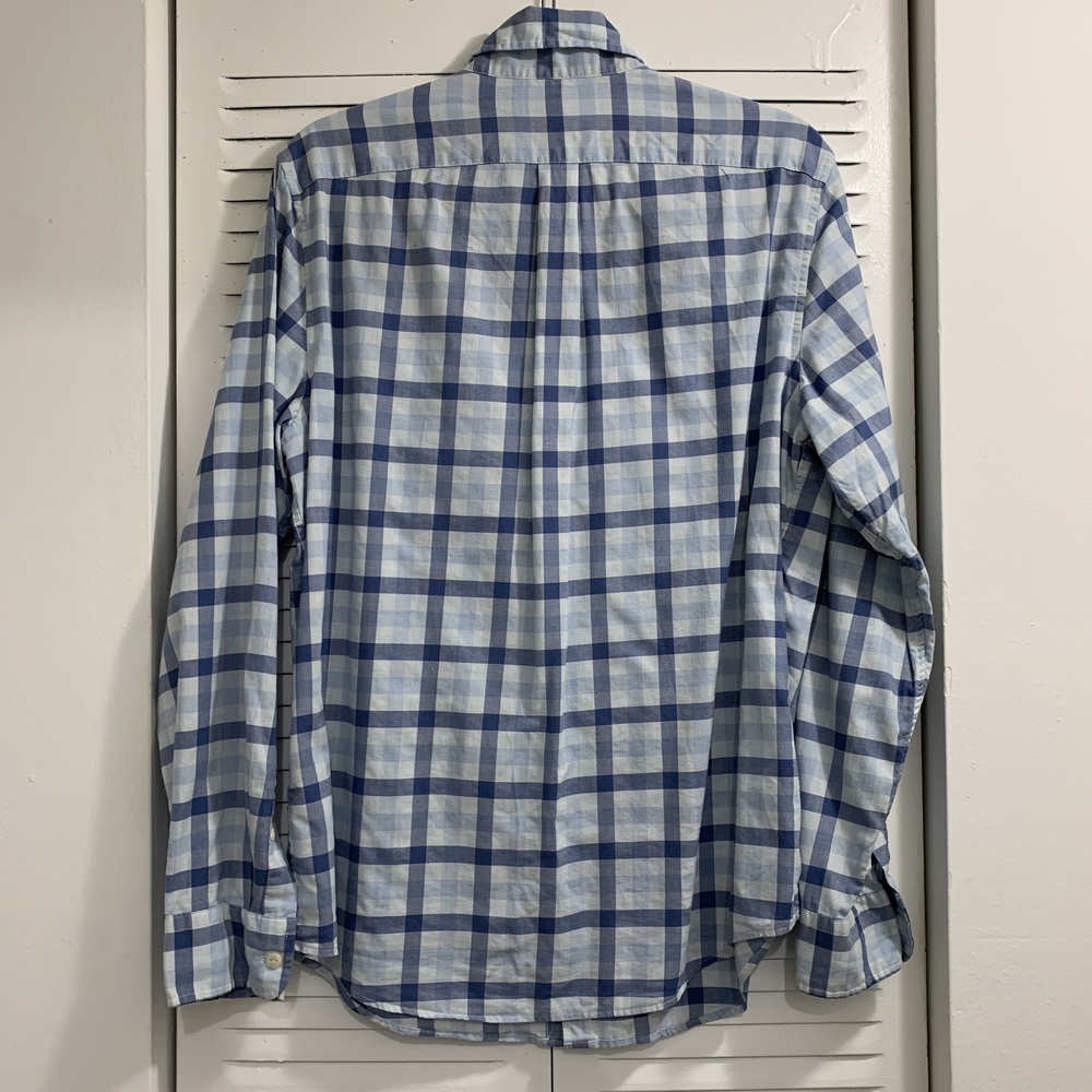 Vineyard Vines Check Long Sleeve Shirt Blue Size Medium - Picture 3 of 6